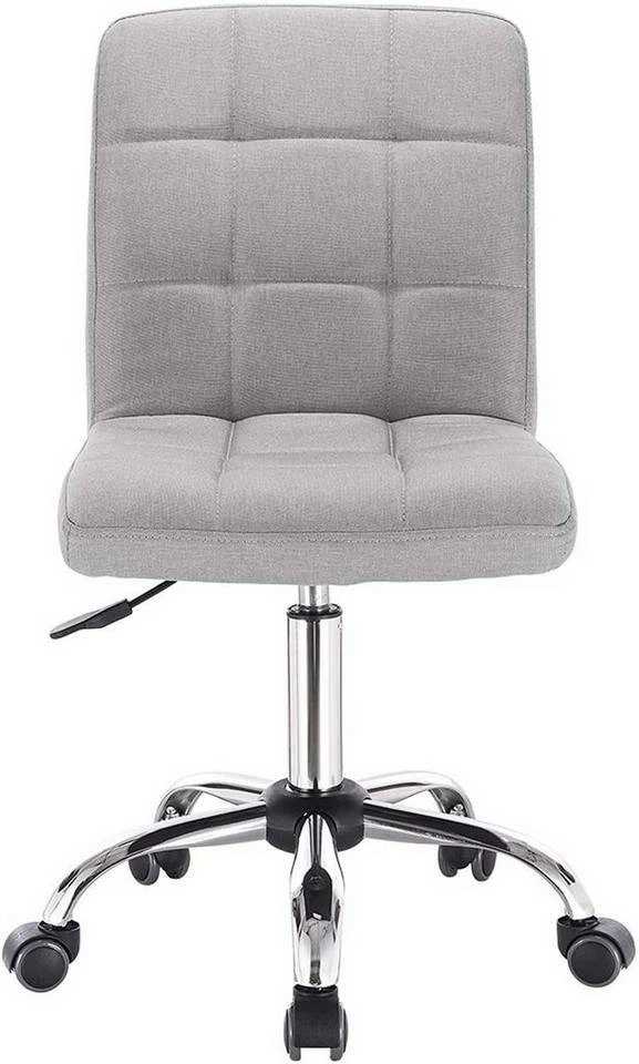 EUGAD Schreibtischstuhl, Bürohocker Schreibtischstuhl Rollhocker drehbar höhenverstellbar Stoffbezug Metall Dunkelgrau, Hellgrau 4 EUGAD Schreibtischstuhl, Bürohocker Schreibtischstuhl Rollhocker drehbar höhenverstellbar Stoffbezug Metall Dunkelgrau, Hellgrau – Bild 4