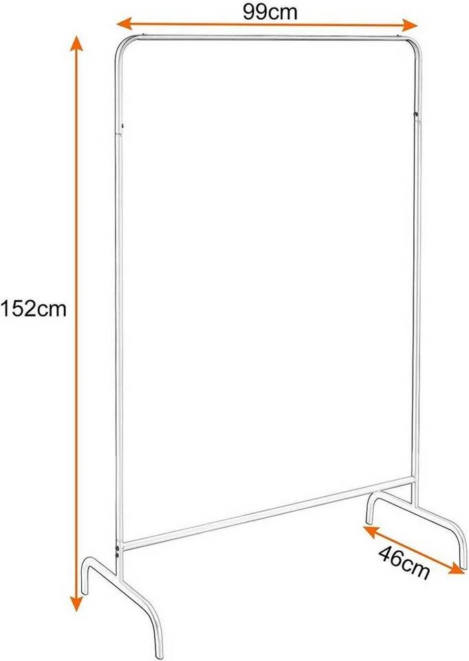 EUGAD Garderobenständer, (1 St), Kleiderständer, Kleiderstange, Metall, Weiß Schwarz, Weiß 3 EUGAD Garderobenständer, (1 St), Kleiderständer, Kleiderstange, Metall, Weiß Schwarz, Weiß – Bild 3