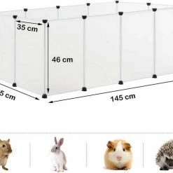 EUGAD Freigehege, Freigehege für Kaninchen Hasen Meerschweinchen Welpenauslauf DIY, 12 Platten 145 x 75 x 46 cm Grau, Schwarz, Transparent, Weiß 41 EUGAD Freigehege, Freigehege für Kaninchen Hasen Meerschweinchen Welpenauslauf DIY, 12 Platten 145 x 75 x 46 cm Grau, Schwarz, Transparent, Weiß -Eugad Möbel Einkaufen d3b47f27 3c06 55d8 bdd8 924fa564fb08