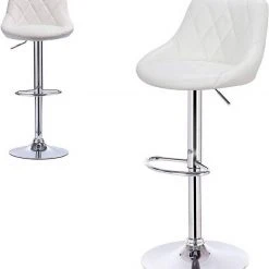 EUGAD Barhocker, 2er-Set Barstühle, höhenverstellbar, 360°drehbar Weiß Bordeaux, Cremeweiß, Grau, Khaki, Rot, Schwarz, Weiß