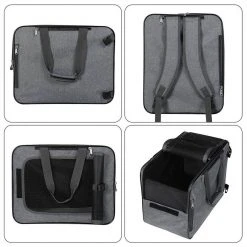 EUGAD Tiertransporttasche bis 8,00 kg, Katzenrucksack & Katzentragetasche Hunderucksack Hundetragetasche Haustiertasche Faltbare Transporttasche Reisetasche Traglast Oxford Dunkelgrau 45x25x35cm -Eugad Möbel Einkaufen d43f8bd9 09f1 40d3 96ab 5ab7aad2d16f