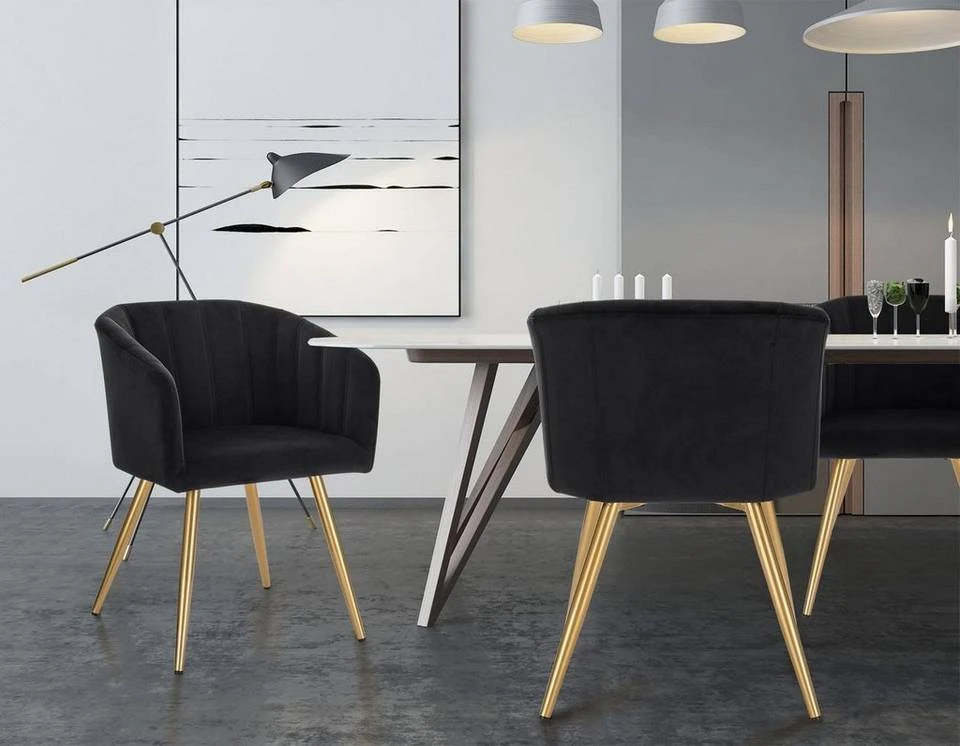 EUGAD Esszimmerstuhl (4 Stück), 4er-Set Esszimmerstuhl Polsterstuhl aus Samt Dunkelgrün Dunkelgrau, Dunkelgrün, Rosa, Schwarz 11 EUGAD Esszimmerstuhl (4 Stück), 4er-Set Esszimmerstuhl Polsterstuhl aus Samt Dunkelgrün Dunkelgrau, Dunkelgrün, Rosa, Schwarz – Bild 11