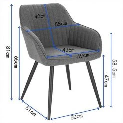 EUGAD Esszimmerstuhl, Küchenstuhl aus Leinen mit Armlehne Dunkelgrau, Hellgrau 15 EUGAD Esszimmerstuhl, Küchenstuhl aus Leinen mit Armlehne Dunkelgrau, Hellgrau -Eugad Möbel Einkaufen d4ca41d0 c370 5815 8913 65420c82ce86