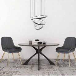 EUGAD Esszimmerstuhl, 4 Stücke Retro Küchenstuhl Sitzfläche aus Samt mit Metallbeine Dunkelgrün Bordeaux, Dunkelgrau, Dunkelgr&uuml;n, Hellgrau, Rosa, Schwarz -Eugad Möbel Einkaufen d5a415f5 a044 5da7 b857 db0e98f6d8fe