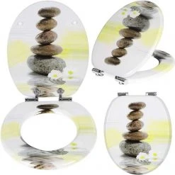 EUGAD WC-Sitz (1-St), Toilettensitz, WC Sitz mit Absenkautomatik, MDF, Holz, Softclose Scharnier Grüne Blätter, Holzfarbe, Lilie, Seestern, Seestern Am Strand, Seestern Sonnenuntergang, Stone, Lila Blume und Stones 83 EUGAD WC-Sitz (1-St), Toilettensitz, WC Sitz mit Absenkautomatik, MDF, Holz, Softclose Scharnier Grüne Blätter, Holzfarbe, Lilie, Seestern, Seestern Am Strand, Seestern Sonnenuntergang, Stone, Lila Blume und Stones -Eugad Möbel Einkaufen d5e0df15 3efa 43d9 a9da 682879f8c68b