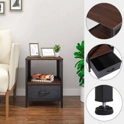 EUGAD Nachttisch (1-St), Nachtkommode mit Ablagen und Schubladen, Beistelltisch für Wohnzimmer, Nachtschrank für Schlafzimmer industrieller Stil, 40x52x36cm 11 EUGAD Nachttisch (1-St), Nachtkommode mit Ablagen und Schubladen, Beistelltisch für Wohnzimmer, Nachtschrank für Schlafzimmer industrieller Stil, 40x52x36cm -Eugad Möbel Einkaufen d86dd7c9 c50d 47dc bac2 0d06ff7598c9