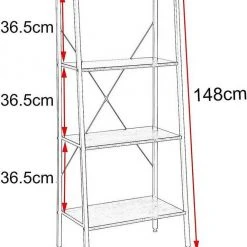 EUGAD Bücherregal, Standregal Bücherregal Metallregal Leiterregal Stufenregal Multifunktionale Regal Industrie Design MDF Metall Schwarz+schwarzer Marmor Golden+Weißer Marmor, Vintage -Eugad Möbel Einkaufen d8d4d160 9643 5382 8109 38c172e5de7a