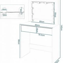 EUGAD Schminktisch, Frisiertisch 10 LED-Lampen mit Schubladen 80x40cm Schwarz Weiß 22 EUGAD Schminktisch, Frisiertisch 10 LED-Lampen mit Schubladen 80x40cm Schwarz Weiß -Eugad Möbel Einkaufen dd7fc324 e9b9 545f ad31 acaeb24e055e