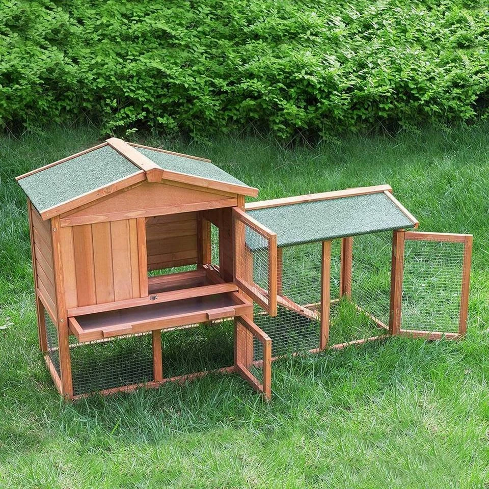 EUGAD Tierhaus, Kaninchenstall Kleintierstall Hasenkäfig, mit Treppe Wetterfest Doppelstöckig, Hellrot 4 EUGAD Tierhaus, Kaninchenstall Kleintierstall Hasenkäfig, mit Treppe Wetterfest Doppelstöckig, Hellrot – Bild 4