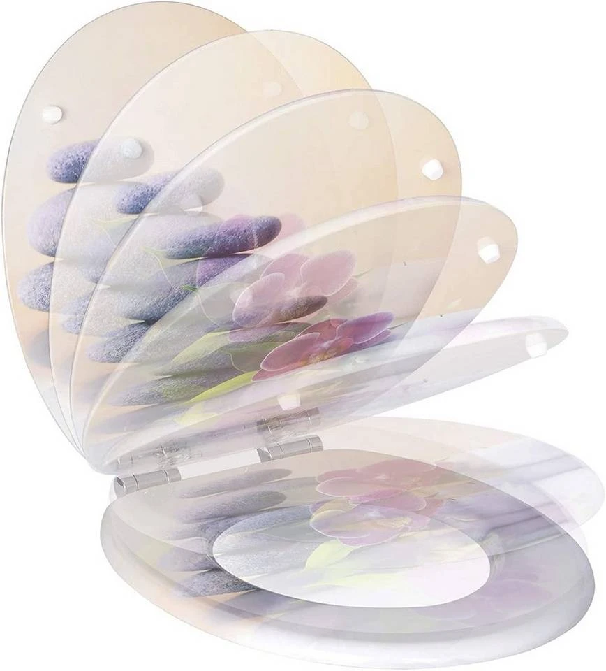 EUGAD WC-Sitz (1-St), Toilettensitz, WC Sitz mit Absenkautomatik, MDF, Holz, Softclose Scharnier Grüne Blätter, Holzfarbe, Lilie, Seestern, Seestern Am Strand, Seestern Sonnenuntergang, Stone, Lila Blume und Stones 26 EUGAD WC-Sitz (1-St), Toilettensitz, WC Sitz mit Absenkautomatik, MDF, Holz, Softclose Scharnier Grüne Blätter, Holzfarbe, Lilie, Seestern, Seestern Am Strand, Seestern Sonnenuntergang, Stone, Lila Blume und Stones – Bild 26