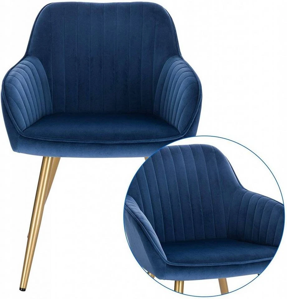 EUGAD Polsterstuhl (Set, 1 Stück), Esszimmerstuhl Küchenstuhl Samt, mit goldener Metallbeinen Blau, Bordeaux, Dunkelgrau, Dunkelgrün, Hellgrau, Rosa, Schwarz 11 EUGAD Polsterstuhl (Set, 1 Stück), Esszimmerstuhl Küchenstuhl Samt, mit goldener Metallbeinen Blau, Bordeaux, Dunkelgrau, Dunkelgrün, Hellgrau, Rosa, Schwarz – Bild 11
