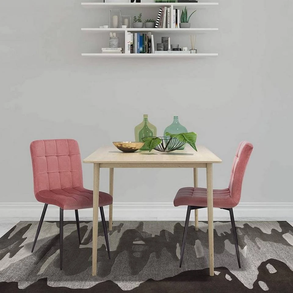 EUGAD Esszimmerstuhl (2 Stück), Polsterstuhl Wohnzimmerstuhl Samtstuhl Sessel mit Rückenlehne, Metallbeine, Sitzfläche aus Samt, Dunkelgrün Blau, Creme, Dunkelgrau, Dunkelgrün, Hellgrau, Rosa 9 EUGAD Esszimmerstuhl (2 Stück), Polsterstuhl Wohnzimmerstuhl Samtstuhl Sessel mit Rückenlehne, Metallbeine, Sitzfläche aus Samt, Dunkelgrün Blau, Creme, Dunkelgrau, Dunkelgrün, Hellgrau, Rosa – Bild 9