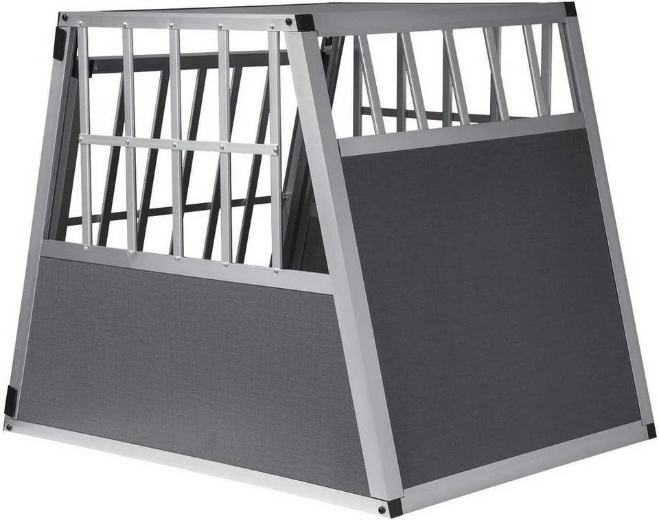 EUGAD Tiertransportbox, Hundetransportbox Alu Hundebox Reisebox Autobox für große Hunde Husky Samojede Weimaraner Border Collie Chow-Chow Shetland Sheepdog 85x65x69 cm Silber Grau 5 EUGAD Tiertransportbox, Hundetransportbox Alu Hundebox Reisebox Autobox für große Hunde Husky Samojede Weimaraner Border Collie Chow-Chow Shetland Sheepdog 85x65x69 cm Silber Grau – Bild 5