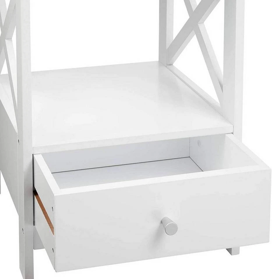 EUGAD Nachttisch, Beistelltisch Nachtschrank Nachtkommode Sofatisch aus MDF mit Schublade und Ablage für Schlafzimmer oder Wohnzimmer Weiß 8 EUGAD Nachttisch, Beistelltisch Nachtschrank Nachtkommode Sofatisch aus MDF mit Schublade und Ablage für Schlafzimmer oder Wohnzimmer Weiß – Bild 8
