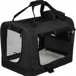 EUGAD Tiertransporttasche, Hundebox faltbar Hundetransportbox Auto Transportbox Reisebox Katzenbox Schwarz -Eugad Möbel Einkaufen e11d9404 c276 5c0d 89d3 8d44ca523189