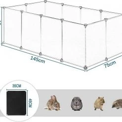 EUGAD Freigehege, Freigehege für Kaninchen Hasen Meerschweinchen Welpenauslauf DIY, 12 Platten 145 x 75 x 46 cm Grau, Schwarz, Transparent, Weiß 34 EUGAD Freigehege, Freigehege für Kaninchen Hasen Meerschweinchen Welpenauslauf DIY, 12 Platten 145 x 75 x 46 cm Grau, Schwarz, Transparent, Weiß -Eugad Möbel Einkaufen e31452ec 7269 4c01 9981 5776e873a627