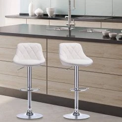 EUGAD Barhocker, 2er-Set Barstühle, höhenverstellbar, 360°drehbar Weiß Bordeaux, Cremewei&szlig;, Grau, Khaki, Rot, Schwarz, Wei&szlig; -Eugad Möbel Einkaufen e31eebf1 3250 56a5 b643 7dde3b493fa8