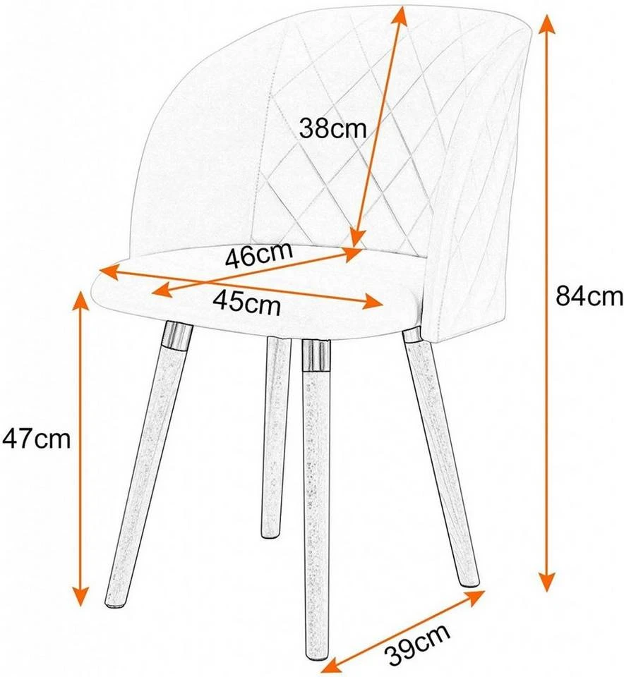 EUGAD Esszimmerstuhl, 6er-Set Esszimmerstuhl Küchenstuhl Samt Massivholz Cremeweiß Cremeweiß, Rosa 10 EUGAD Esszimmerstuhl, 6er-Set Esszimmerstuhl Küchenstuhl Samt Massivholz Cremeweiß Cremeweiß, Rosa – Bild 10