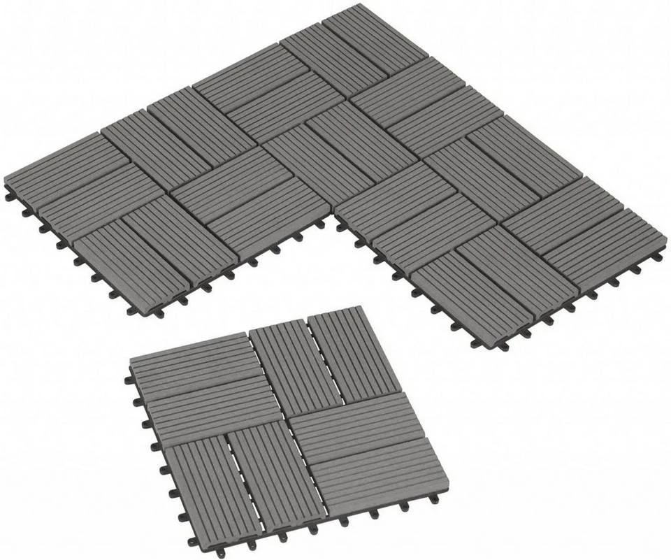EUGAD WPC-Fliesen, 22 Stück WPC Terrassenfliesen Klickfliesen 30x30cm Coffee Anthrazit, Dunkelgrau, Hellgrau 8 EUGAD WPC-Fliesen, 22 Stück WPC Terrassenfliesen Klickfliesen 30x30cm Coffee Anthrazit, Dunkelgrau, Hellgrau – Bild 8