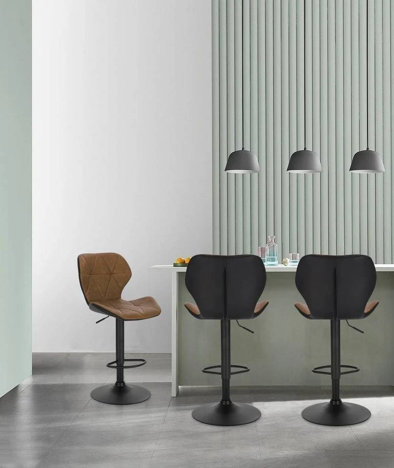 EUGAD Barhocker, 4er-Set mit Rückenlehne aus Kunstleder Metall Braun Anthrazit, Dunkelbraun, Grau 18 EUGAD Barhocker, 4er-Set mit Rückenlehne aus Kunstleder Metall Braun Anthrazit, Dunkelbraun, Grau – Bild 18