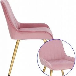 EUGAD Esszimmerstuhl (2 Stück), Küchenstuhl Wohnzimmerstuhl Sitzfläche aus Samt mit Metallbeine,Stuhl für Esszimmer Wohnzimmer Küche, Hellgrau Bordeaux, Dunkelgrau, Dunkelgrün, Rosa -Eugad Möbel Einkaufen e60b16c7 3530 5ee7 b1d8 df971334313a