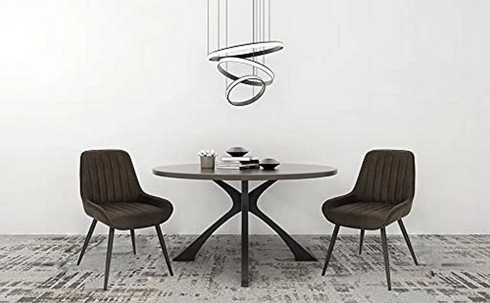 EUGAD Esszimmerstuhl, Polsterstuhl 2er-Set,Sitzfläche aus Stoffbezug Anthrazit, Dunkelbraun, Dunkelgrau 10 EUGAD Esszimmerstuhl, Polsterstuhl 2er-Set,Sitzfläche aus Stoffbezug Anthrazit, Dunkelbraun, Dunkelgrau – Bild 10