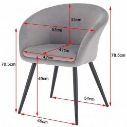 EUGAD Esszimmerstuhl, mit Armlehne, Retro Design, Samt, Metall Dunkelgrau Hellgrau, Schwarz 34 EUGAD Esszimmerstuhl, mit Armlehne, Retro Design, Samt, Metall Dunkelgrau Hellgrau, Schwarz -Eugad Möbel Einkaufen e87e6683 ab5e 5fc7 8093 80d8689e7bb7