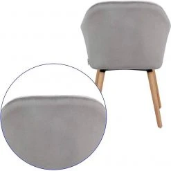 EUGAD Polsterstuhl (2 Stück), Küchenstühle aus Samt mit Arm-Rücklehne -Eugad Möbel Einkaufen e969d19c 328b 5277 a393 df505e5956b8