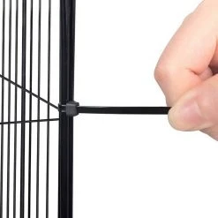 EUGAD Freigehege, Freigehege für Kaninchen Hasen Meerschweinchen Welpenauslauf Laufgitter mit Tür Doppelstöckig DIY 22 Platten Schwarz 140 x 70 x 70 cm -Eugad Möbel Einkaufen e974ba05 5b39 5f77 9143 a8e6379112d0