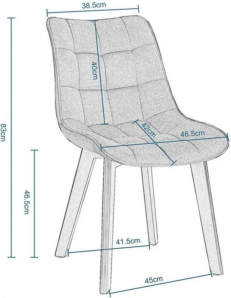EUGAD Esszimmerstuhl (2 Stück), Wohnzimmerstuhl mit Rückenlehne, Polsterstuhl Küchenstuhl Weich Samt und Holz für ESS- und Wohnzimmer Schwarz Dunkelgrau, Dunkelgrün, Rosa 30 EUGAD Esszimmerstuhl (2 Stück), Wohnzimmerstuhl mit Rückenlehne, Polsterstuhl Küchenstuhl Weich Samt und Holz für ESS- und Wohnzimmer Schwarz Dunkelgrau, Dunkelgrün, Rosa – Bild 30