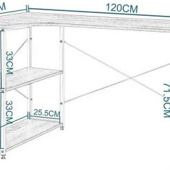 EUGAD Schreibtisch, PC-Tisch Bürotisch Arbeitstisch mit Bücherregal Holz 120x74x71,5 cm Hell Eiche Holz Vintage, Weiß+Hell Eiche 36 EUGAD Schreibtisch, PC-Tisch Bürotisch Arbeitstisch mit Bücherregal Holz 120x74x71,5 cm Hell Eiche Holz Vintage, Weiß+Hell Eiche -Eugad Möbel Einkaufen e9fe6d72 1372 525e 83bc ec8ee0c8ecfe