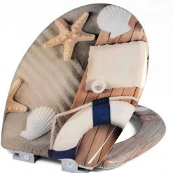 EUGAD WC-Sitz, Toilettendeckel mit Absenkautomatik Sandstrand -Eugad Möbel Einkaufen eada72d5 222e 5ca7 831d ab883955a751