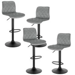 EUGAD Barhocker (2 St), Barhocker Drehstuhl Tresenhocker Barstuhl, Sitzfläche aus Samt mit Rücklehne Höhenverstellbar -Eugad Möbel Einkaufen ebbc5cb6 0c32 4fff bf2f 84106e19986f