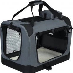EUGAD Tiertransporttasche, Hundebox faltbar Hundetransportbox Auto Transportbox Reisebox Katzenbox Grau -Eugad Möbel Einkaufen ec0102ba dd8c 51c0 b9eb d5a91594cf76
