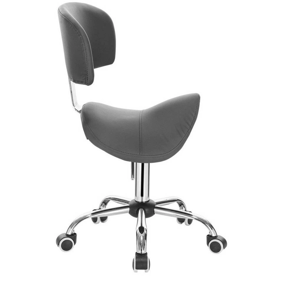 EUGAD Arbeitshocker (1er-Set), Sattelhocker mit Rückenlehne gepolstert höhenverstellbar aus Kunstleder Schwarz Grau, Weiß 12 EUGAD Arbeitshocker (1er-Set), Sattelhocker mit Rückenlehne gepolstert höhenverstellbar aus Kunstleder Schwarz Grau, Weiß – Bild 12