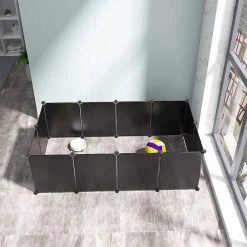 EUGAD Freigehege, Freigehege für Kaninchen Hasen Meerschweinchen Welpenauslauf DIY, 12 Platten 145 x 75 x 46 cm Grau, Schwarz, Transparent, Weiß 33 EUGAD Freigehege, Freigehege für Kaninchen Hasen Meerschweinchen Welpenauslauf DIY, 12 Platten 145 x 75 x 46 cm Grau, Schwarz, Transparent, Weiß -Eugad Möbel Einkaufen ee6d45ca 43a2 4158 8bf4 6195abdefbe2