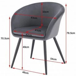 EUGAD Esszimmerstuhl, mit Armlehne, Retro Design, Samt, Metall Dunkelgrau Hellgrau, Schwarz 21 EUGAD Esszimmerstuhl, mit Armlehne, Retro Design, Samt, Metall Dunkelgrau Hellgrau, Schwarz -Eugad Möbel Einkaufen ee6d7c4b 2d94 5b32 9cab 5a5c64e595c7