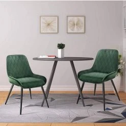 EUGAD Esszimmerstuhl (2 Stück), Polsterstuhl Küchenstuhl Wohnzimmerstuhl mit Rückenlehne, Sitzfläche aus Samt, Retrostuhl mit Metallbeine für Esszimmer Wohnzimmer, Schwarz Dunkelgrau, Dunkelgrün 29 EUGAD Esszimmerstuhl (2 Stück), Polsterstuhl Küchenstuhl Wohnzimmerstuhl mit Rückenlehne, Sitzfläche aus Samt, Retrostuhl mit Metallbeine für Esszimmer Wohnzimmer, Schwarz Dunkelgrau, Dunkelgrün -Eugad Möbel Einkaufen ee954d2a 61ce 538c 9756 29009a6112ca