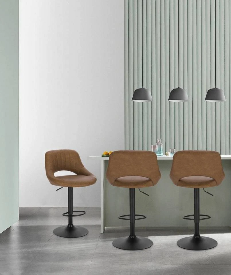 EUGAD Barhocker, 4er-Set Tresenhocker aus Kunstleder Gestell aus Stahl Dunkelbraun Anthrazit, Grau 11 EUGAD Barhocker, 4er-Set Tresenhocker aus Kunstleder Gestell aus Stahl Dunkelbraun Anthrazit, Grau – Bild 11