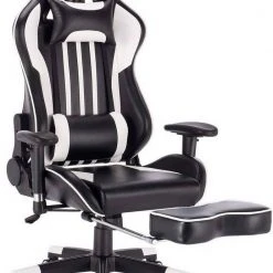 EUGAD Gaming-Stuhl (1 Stück), Racing Stuhl mit Fußstütze Racing Stuhl Drehstuhl Bürostuhl Schreibtischstuhl PC Stuhl mit Wippfunktion Höhenverstellbar Kunstleder Rot Grau, Wei&szlig; -Eugad Möbel Einkaufen eeeebdbb a842 5942 8da3 6927008b6b18