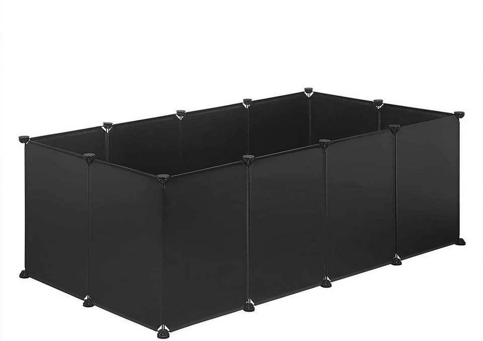 EUGAD Freigehege, Freigehege für Kaninchen Hasen Meerschweinchen Welpenauslauf DIY, 12 Platten 145 x 75 x 46 cm Grau, Schwarz, Transparent, Weiß 1 EUGAD Freigehege, Freigehege für Kaninchen Hasen Meerschweinchen Welpenauslauf DIY, 12 Platten 145 x 75 x 46 cm Grau, Schwarz, Transparent, Weiß