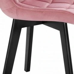 EUGAD Esszimmerstuhl (1 Stück), Wohnzimmerstuhl mit Rückenlehne, Polsterstuhl Küchenstuhl Weich Samt und Holz für ESS- und Wohnzimmer Dunkelgrau Dunkelgrün, Rosa, Schwarz -Eugad Möbel Einkaufen f0450fdc 7aef 59d9 a3d1 060d172764cc