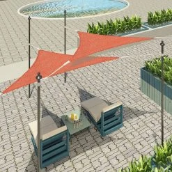 EUGAD Sonnensegel »Z-SSS1188ter21«, Sonnenschutz wasserabweisend HDPE Terrakotta 250 x 350 x 250 cm -Eugad Möbel Einkaufen f0ec7858 6da8 542e a5e3 f695695d51e5