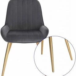 EUGAD Esszimmerstuhl (2 Stück), Küchenstuhl Wohnzimmerstuhl Sitzfläche aus Samt mit Metallbeine,Stuhl für Esszimmer Wohnzimmer Küche, Hellgrau Bordeaux, Dunkelgrau, Dunkelgrün, Rosa -Eugad Möbel Einkaufen f18aab7e 3260 502d 9bc8 681952951a9d