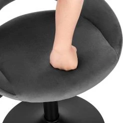 EUGAD Barhocker (4 St), Barstuhl Barsessel Sessel Loungesessel höhenverstellbar Clubsessel Cocktailsessel Drehsessel Samt Sitzhöhe 40–55 cm Schwarz Dunkelgrau, Rosa -Eugad Möbel Einkaufen f2194a0d 4e1b 422f ac21 ee679ebe1de0