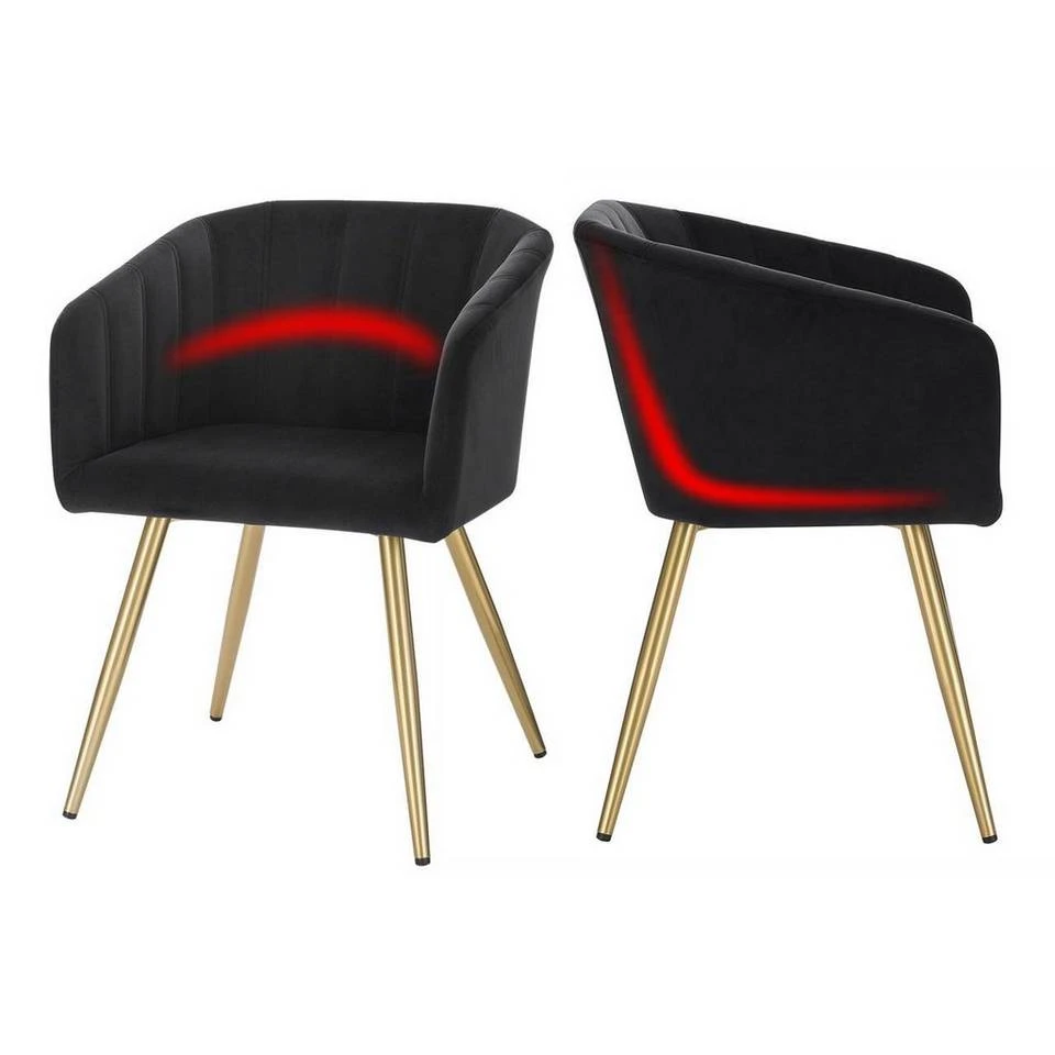 EUGAD Esszimmerstuhl (4 Stück), 4er-Set Esszimmerstuhl Polsterstuhl aus Samt Dunkelgrün Dunkelgrau, Dunkelgrün, Rosa, Schwarz 18 EUGAD Esszimmerstuhl (4 Stück), 4er-Set Esszimmerstuhl Polsterstuhl aus Samt Dunkelgrün Dunkelgrau, Dunkelgrün, Rosa, Schwarz – Bild 18