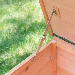 EUGAD Tierhaus, Hundehütte Hundehaus Massivholz draußen Wetterfest Aufklappbar Hellrot 103 x 66 x 71 cm -Eugad Möbel Einkaufen f327e613 f38a 5a1f a374 ba9de059f165