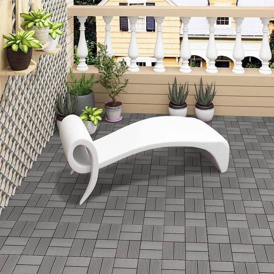 EUGAD WPC-Fliesen, 22 Stück WPC Terrassenfliesen Klickfliesen 30x30cm Coffee Anthrazit, Dunkelgrau, Hellgrau 23 EUGAD WPC-Fliesen, 22 Stück WPC Terrassenfliesen Klickfliesen 30x30cm Coffee Anthrazit, Dunkelgrau, Hellgrau – Bild 23