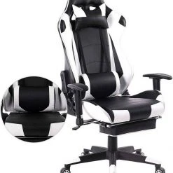 EUGAD Gaming Chair, Bürostuhl Schreibtischstuhl, Kunstleder, mit Ledenkissen Kopfstütze einstellbaren Armlehnen Weiß Grau, Rot, Weiß 25 EUGAD Gaming Chair, Bürostuhl Schreibtischstuhl, Kunstleder, mit Ledenkissen Kopfstütze einstellbaren Armlehnen Weiß Grau, Rot, Weiß -Eugad Möbel Einkaufen f42bcf68 aa09 5500 97ee 5c66128d0f7a
