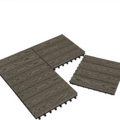 EUGAD WPC-Fliesen, WPC Fliesen Klickfliesen in Holzoptik 11 Stücke für 1m² Grau Anthrazit, Braun, Coffee, Hellgrau -Eugad Möbel Einkaufen f435e32e 14e6 5bbc b6dc 3b9ff1296e86